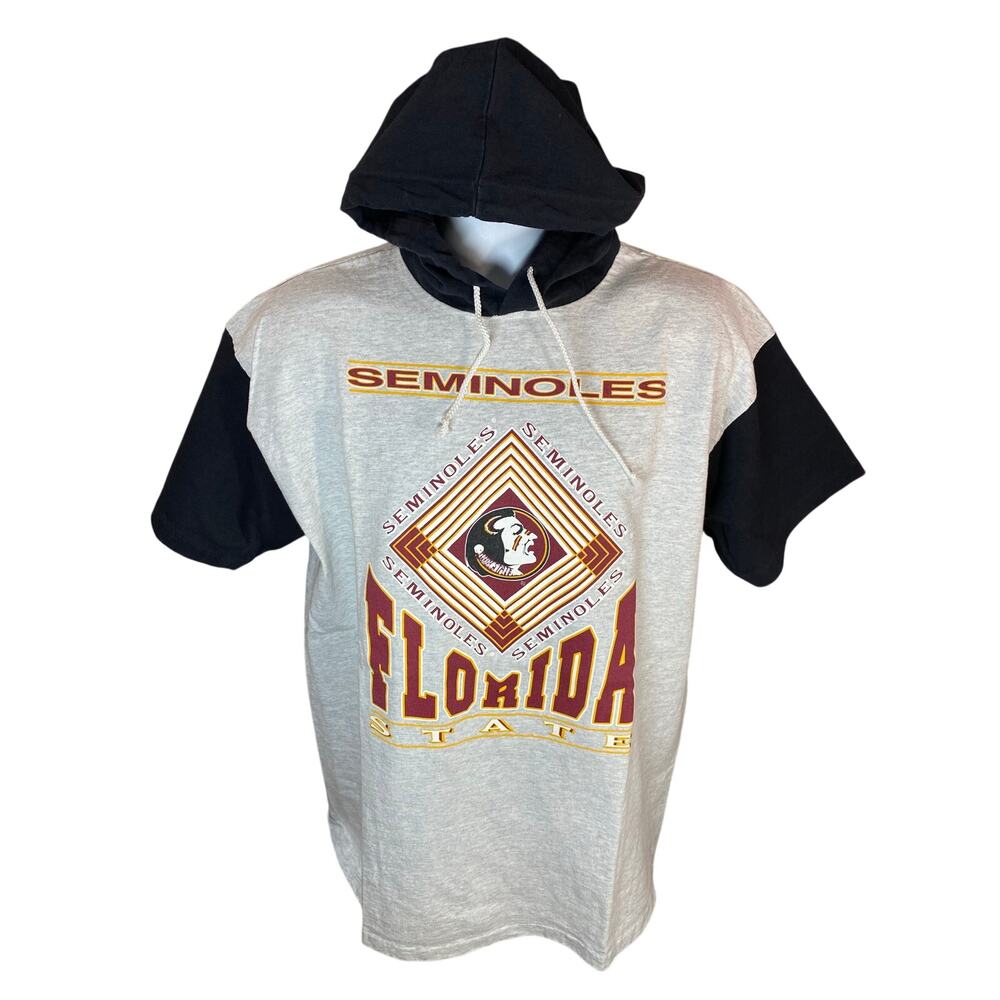VINTAGE Florida State Seminoles Hooded Shirt — Large Made in USA